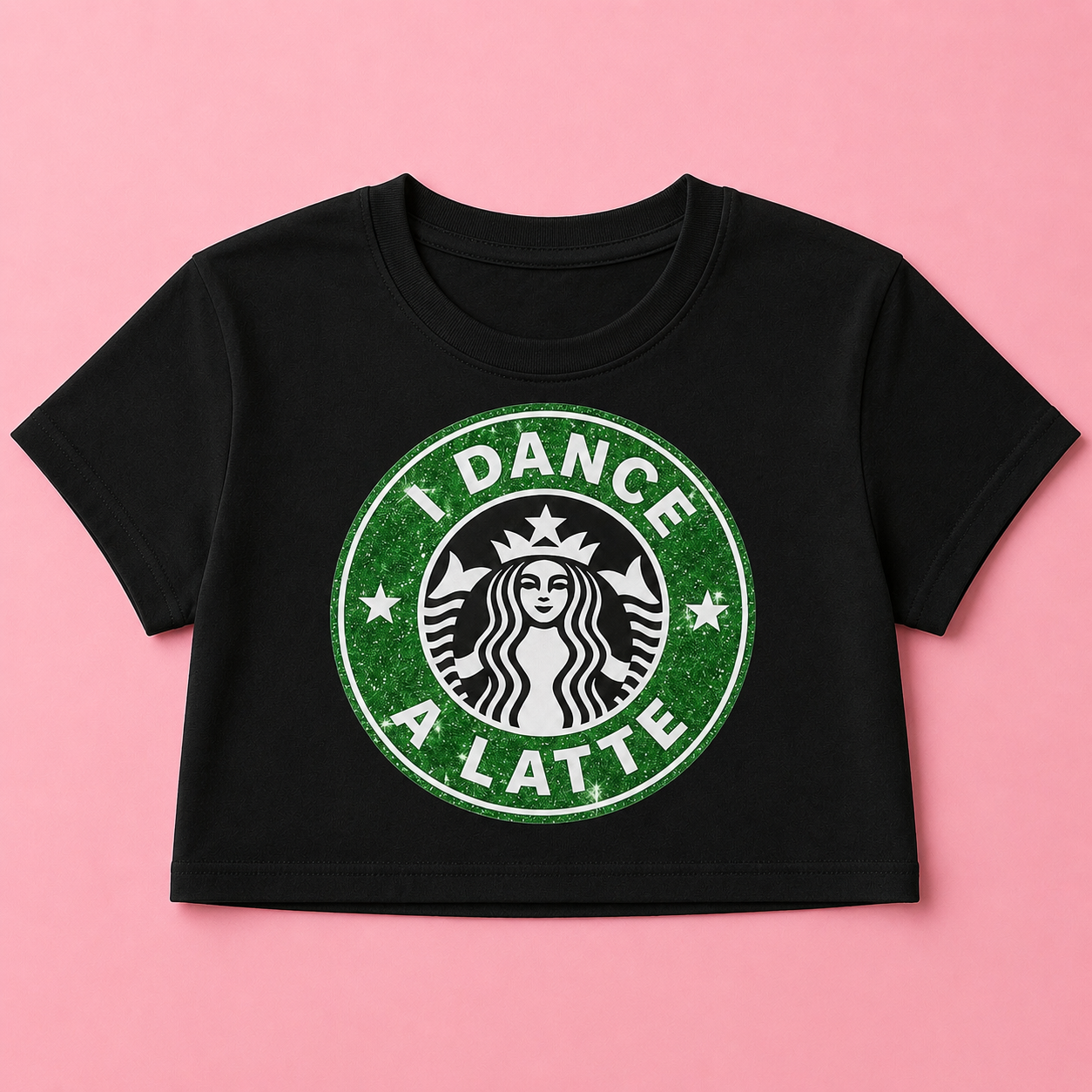 I DANCE GLITTER CROP TOP