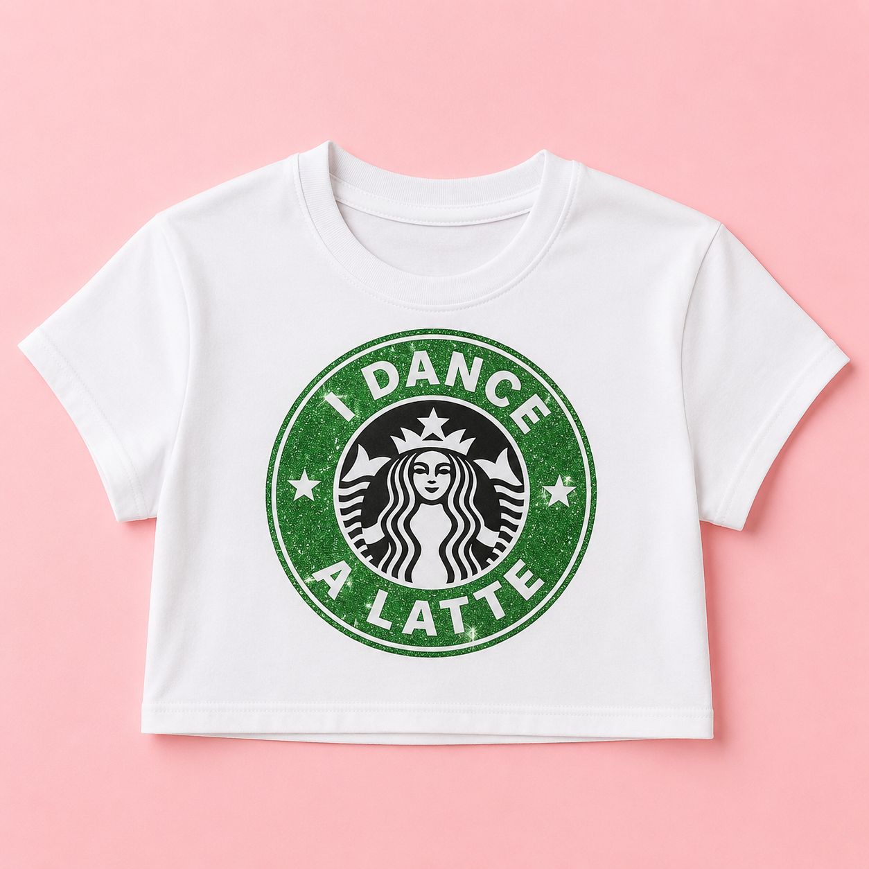 I DANCE GLITTER CROP TOP