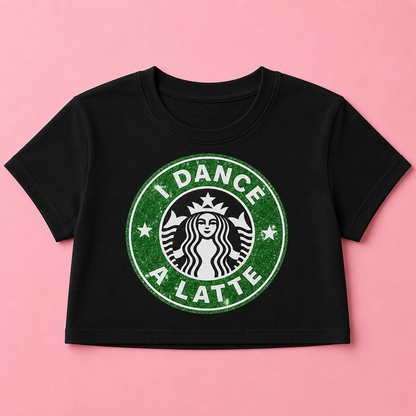 I DANCE GLITTER CROP TOP